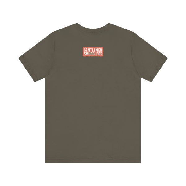 GENTLEMEN SMUGGLERS - Silhouette - Crew Unisex - Short Sleeve OLIVE Tee - Image 18