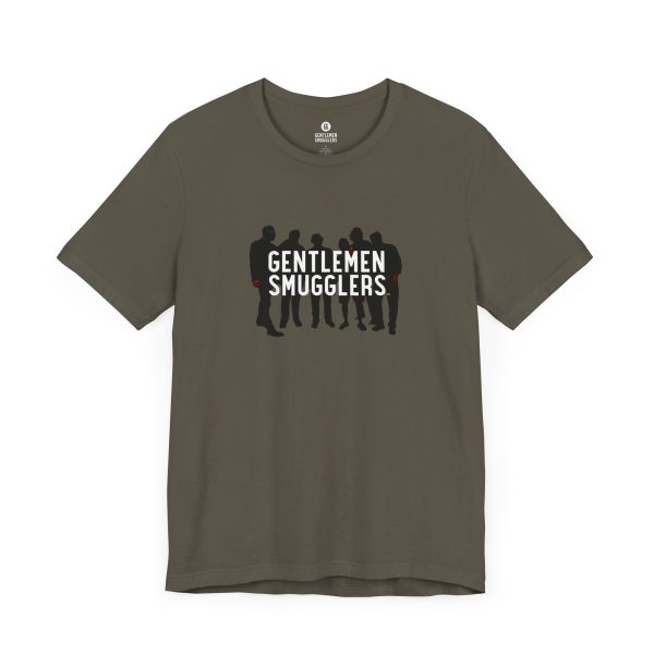 GENTLEMEN SMUGGLERS - Silhouette - Crew Unisex - Short Sleeve OLIVE Tee - Image 19