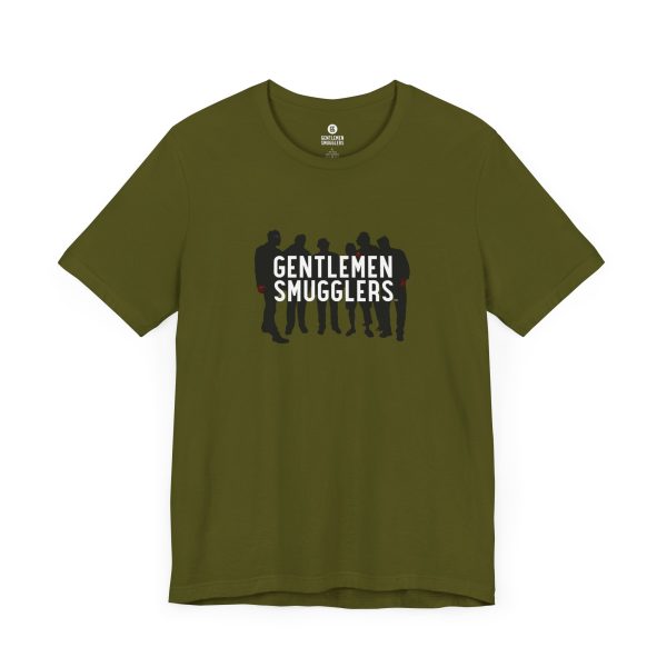 GENTLEMEN SMUGGLERS - Silhouette - Crew Unisex - Short Sleeve OLIVE Tee - Image 23