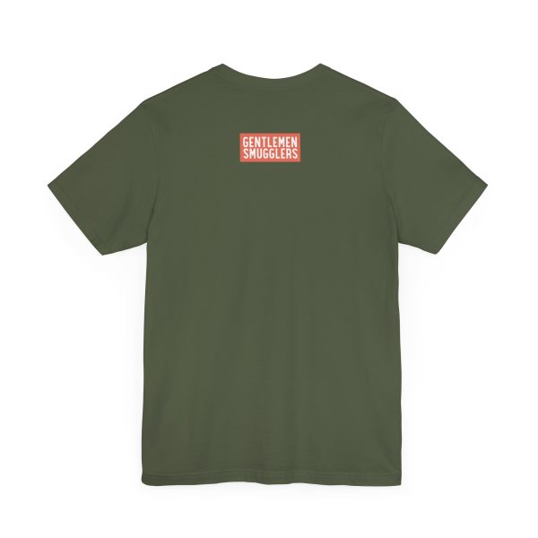 GENTLEMEN SMUGGLERS - Silhouette - Crew Unisex - Short Sleeve OLIVE Tee - Image 28