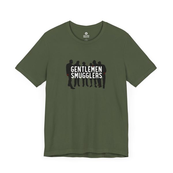 GENTLEMEN SMUGGLERS - Silhouette - Crew Unisex - Short Sleeve OLIVE Tee - Image 27