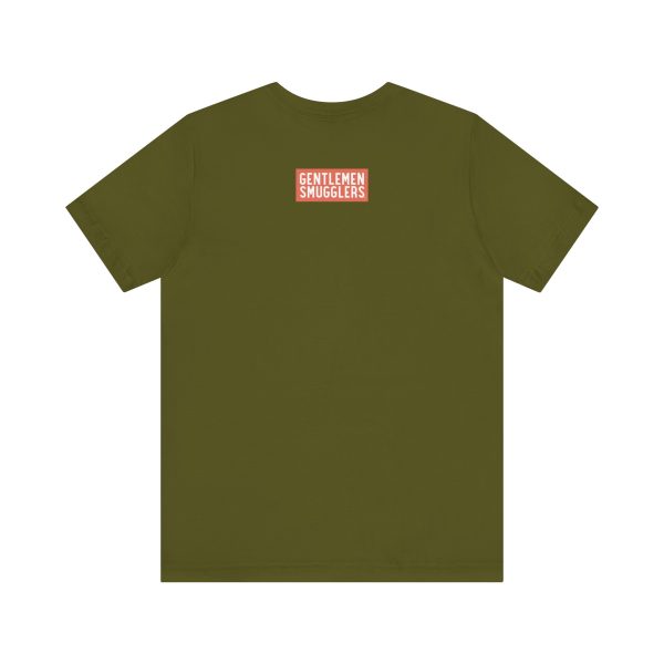 GENTLEMEN SMUGGLERS - Silhouette - Crew Unisex - Short Sleeve OLIVE Tee - Image 22