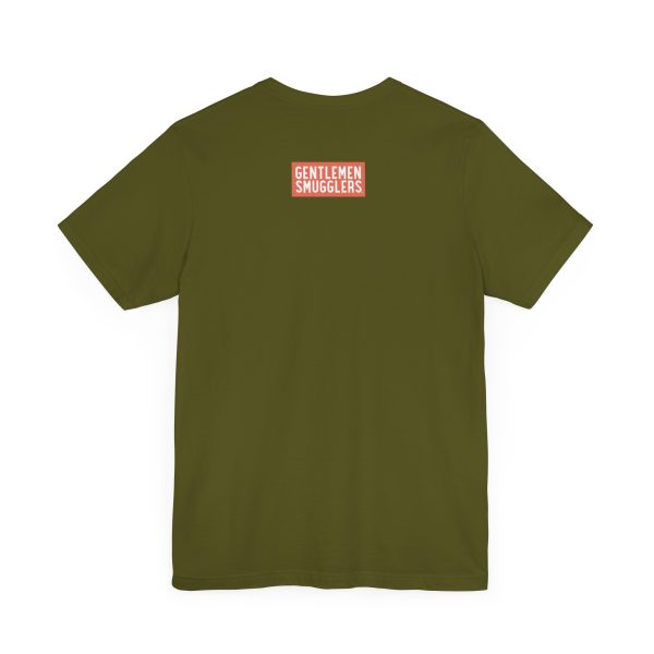 GENTLEMEN SMUGGLERS - Silhouette - Crew Unisex - Short Sleeve OLIVE Tee - Image 24