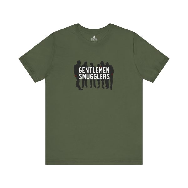 GENTLEMEN SMUGGLERS - Silhouette - Crew Unisex - Short Sleeve OLIVE Tee - Image 25